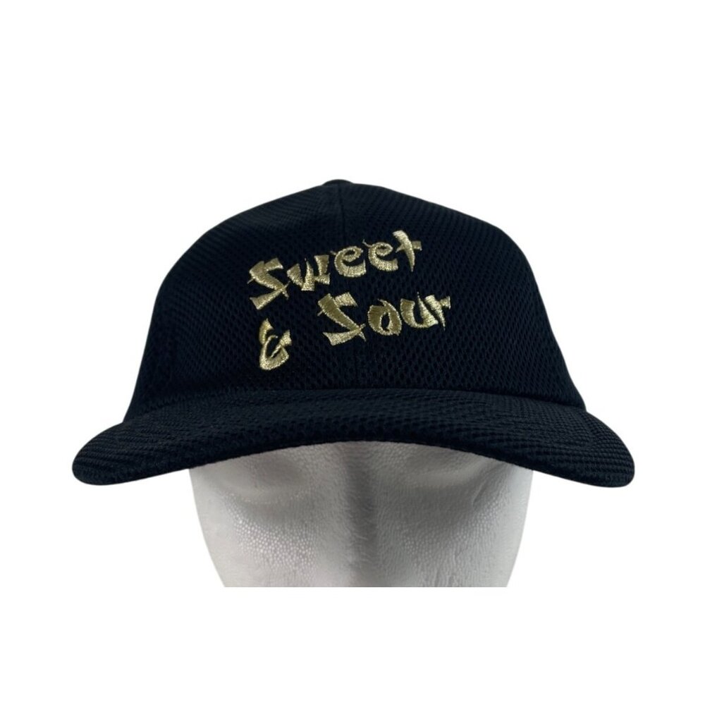 David & Goliath Sweet and Sour Gold Embroidered Black Fitted Baseball Hat